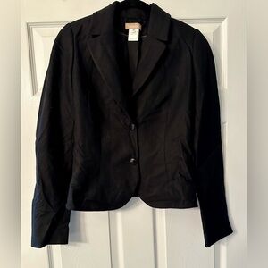 LUCA LUCA Size 44 M L Black Short Blazer Sparkle Pinstripe Vintage